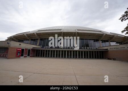 Vue générale du Centre Jon M. Huntsman sur le campus de l'Université de l'Utah, le samedi 18 septembre 2021, à Salt Lake City. L'arène est le ho Banque D'Images