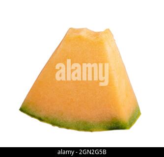 Melon mûr frais sur fond blanc. Masque Banque D'Images