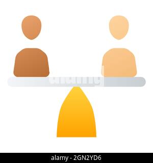 égalité inclusion égalité diversité égale unique icône isolée avec illustration vectorielle de style lisse Banque D'Images