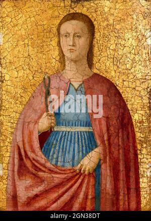 Attribué à Piero della Francesca, Saint Apollonia, Patroness Saint de Dentistry, peinture, 1455-1460 Banque D'Images