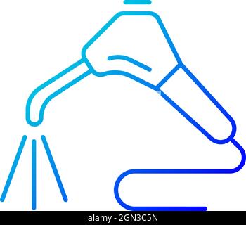 Icône de vecteur linéaire gradient du pulvérisateur d'eau dentaire Illustration de Vecteur