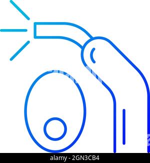 ICÔNE de vecteur linéaire à gradient de lumière DE durcissement LED Illustration de Vecteur