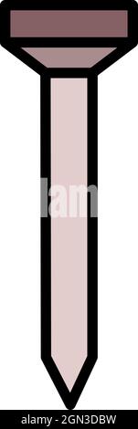 Icône en forme d'ongle fort. Contour forte ongle vecteur icône couleur plat isolé Illustration de Vecteur