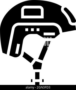 illustration vectorielle d'icône de glyphe de soldat de casque Illustration de Vecteur
