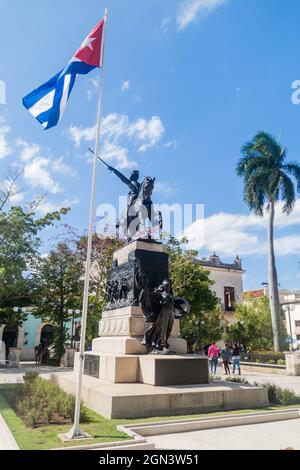 CAMAGUEY, CUBA - 25 JANVIER 2016 : statue d'Ignacio Agramonte à Camaguey Banque D'Images