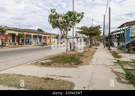 CIENFUEGOS, CUBA - 11 FÉVRIER 2016 : vue sur une rue de Cienfuegos Cuba Banque D'Images