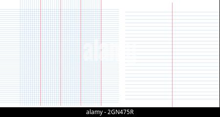 Grille en millimètres sur une page au format A4. Divisé par des lignes de 1,  5 et 10 mm. Feuille de papier graphique technique. Illustration vectorielle  Image Vectorielle Stock - Alamy