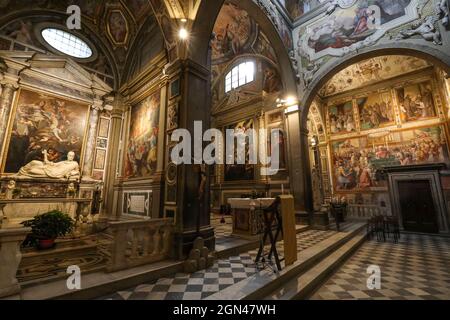 LE MONASTÈRE DE SAN MICHELE À PASSIGNANO, TOSCANE, ITALIE Banque D'Images