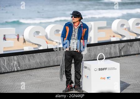 Saint-Sébastien, Espagne. 22 septembre 2021. Johnny Depp reçoit le prix Donostia au 69e Festival international du film de San Sebastian. Credit: Julen Pascual Gonzalez/Alay Live News Banque D'Images