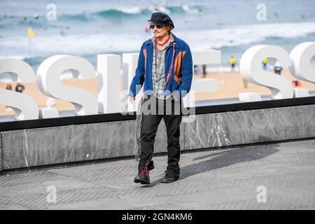 Saint-Sébastien, Espagne. 22 septembre 2021. Johnny Depp reçoit le prix Donostia au 69e Festival international du film de San Sebastian. Credit: Julen Pascual Gonzalez/Alay Live News Banque D'Images