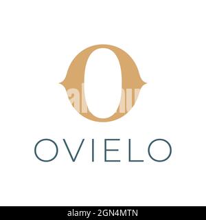 O lettre élégant logo doré. Résumé luxe O modèle de vecteur de logo initial. Illustration de Vecteur