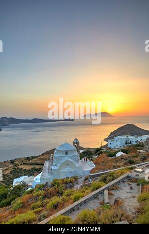 Église de Panagia Thalassitra du château de Plaka, île de Milos, Grèce