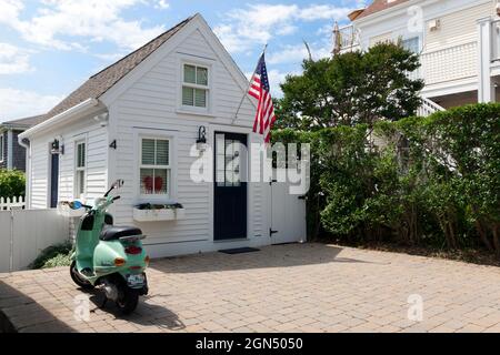 Cape Cod Cottage à Provincetown, Massachusetts, États-Unis. Banque D'Images