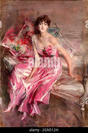 Giovanni Boldini - Lady in Pink - Signora in Rosa Banque D'Images