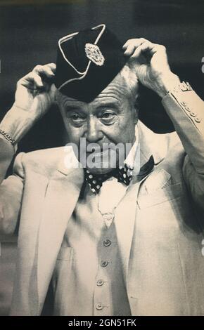 Acteur américain Jack Lemmon, 1989 Banque D'Images