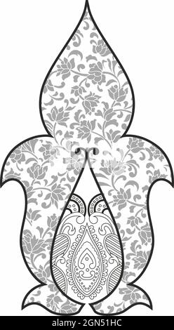 mandala conception de l'élément avec motif de cercle décoratif Banque D'Images