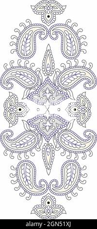 mandala conception de l'élément avec motif de cercle décoratif Banque D'Images