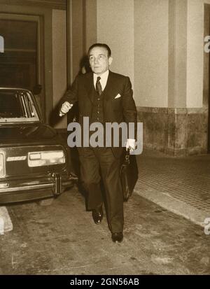 Président de la République italienne et homme politique Giuseppe Saragat, années 1970 Banque D'Images