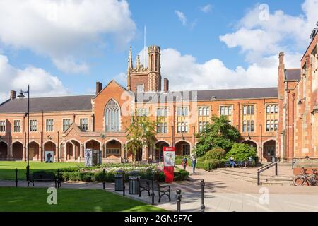 The Lanyon Building, Queen's University Belfast, Queens Quarter, ville de Belfast, Irlande du Nord, Royaume-Uni Banque D'Images