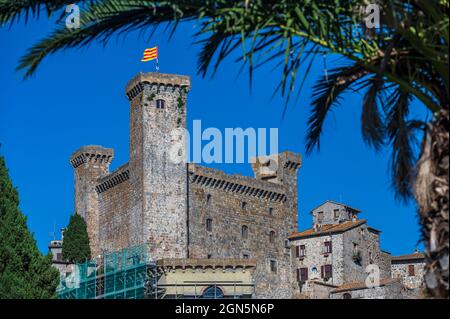 Rocca Monaldeschi della Cervara, ancien château de la vieille ville de Bolsena en Latium, Italie Banque D'Images