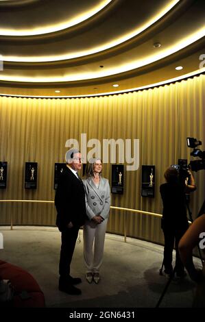 David Ruben, président, et Dawn Hudson, PDG de l'Academy of Motion Pictures Arts and Sciences au Academy Museum, Los Angeles, Californie, Banque D'Images