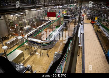 Usine d'embouteillage de bière Banque D'Images