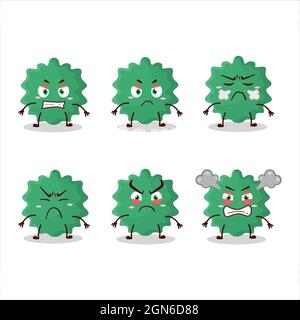 Haploviricotina personnage de dessin animé avec diverses expressions en colère. Illustration vectorielle Illustration de Vecteur