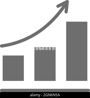 Icône grise de programme de croissance. Isolé sur fond blanc Illustration de Vecteur