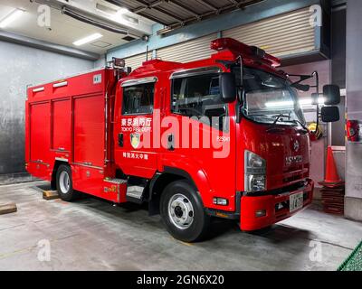 Tokyo, Japon - 19 novembre 2019 : camion du service des incendies de Tokyo Banque D'Images