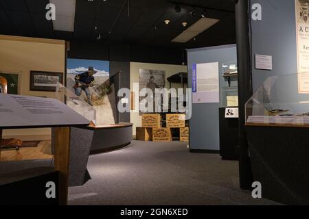 Une des galeries d'exposition. Au Quartermaster Army Museum à fort Lee, Virginie. Banque D'Images
