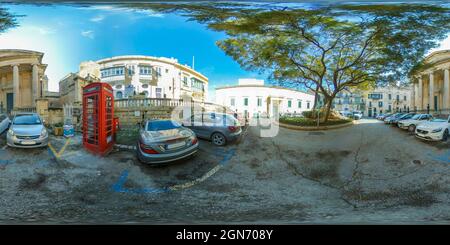 Vue panoramique à 360° de Rues de La Valette, Malte