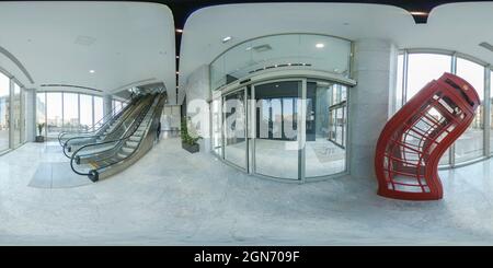 Vue panoramique à 360° de Entrée du hall de l'immeuble de bureaux