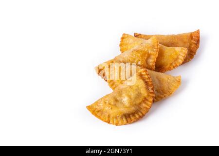 Empanadillas de citrouille isolés sur fond blanc Banque D'Images