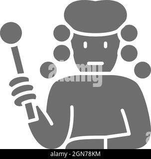 Jugez l'icône grise. Isolé sur fond blanc Illustration de Vecteur