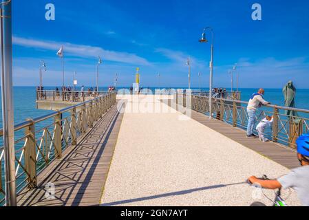 quai de Marina di Pietrasanta, Versilia, Viareggio, Toscane, Italie, Europe Banque D'Images