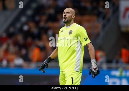 Niki Maenpaa (Venezia FC) pendant l'AC Milan contre Venezia FC, football italien série A match à Milan, Italie, septembre 22 2021 Banque D'Images