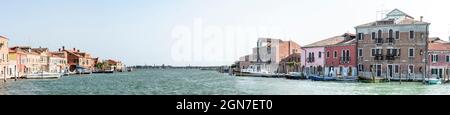 Vue d'ensemble du canal de Cannareggio à Murano, Venise Banque D'Images