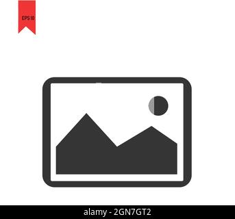 Icône de la galerie photo isolée sur fond blanc Illustration de Vecteur