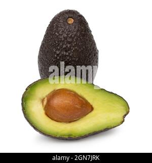 Fruit d'avocat sur blanc Banque D'Images