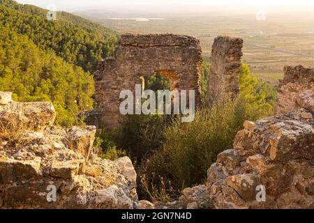 Castilo arabe de Xivert Banque D'Images