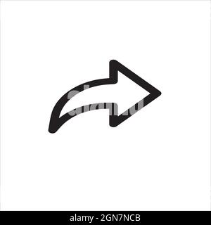 Vecteur de symbole de flèche, signe de flèche noir Illustration de Vecteur
