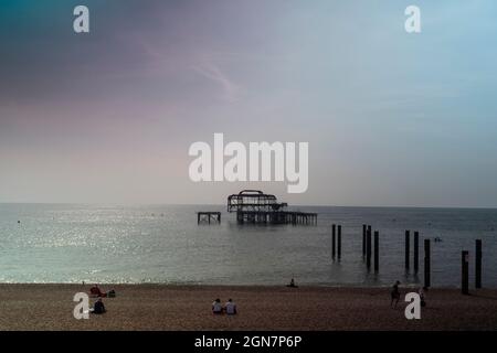 Brighton, Sussex, Angleterre. Royaume-Uni, mardi, 21/09/2021, vues générales, West Beach Area, [Crédit obligatoire : Pete SPURRIER]. Banque D'Images