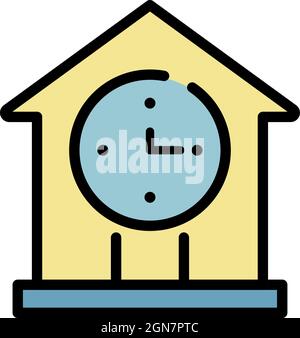 Icône de location d'une nouvelle maison. Contour bail nouvelle maison vecteur icône couleur plat isolé Illustration de Vecteur