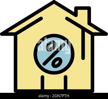 Acheter l'icône de location de maison. Outline achat location maison vecteur icône couleur plat isolé Illustration de Vecteur