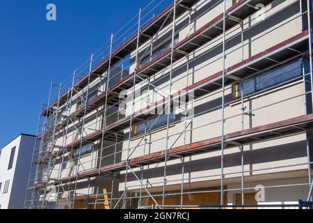 Nouvelle construction avec plâtre de base fini Banque D'Images