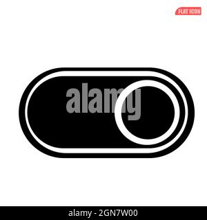 Basculer entre l'icône plate et le vecteur d'icône Illustration de Vecteur
