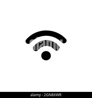 Symbole Wi-Fi noir, vecteur, icône wi-fi Illustration de Vecteur