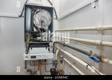 Chaudière de chauffage pour le chauffage de la maison de gaz Banque D'Images