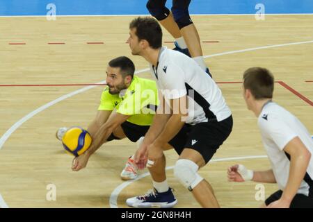 Forum ASGM, Vérone, Italie, 23 septembre 2021, Relief de Federico Bonami - Verona Volley pendant Verona Volley vs Hebar Pazardzhik - Volleyball Test Match Banque D'Images