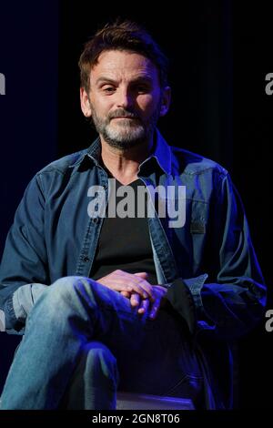 Madrid, Espagne. 23 septembre 2021. L'acteur Fernando Tejero vu lors de la présentation de "brouillage" au Théâtre Maravillas. Crédit : SOPA Images Limited/Alamy Live News Banque D'Images